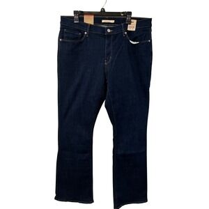Levi's Womens Classic Bootcut Jeans Dark Wash Hypersoft Size 16 Medium